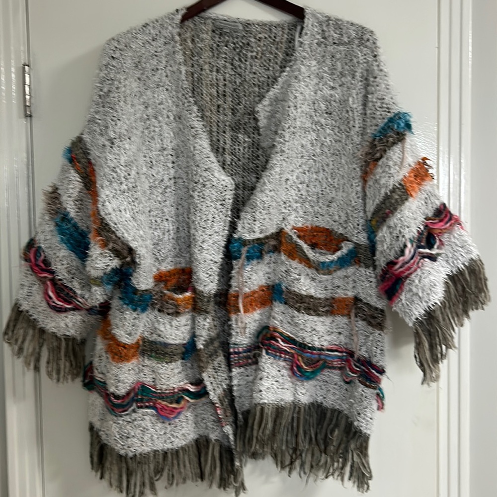 World Market women’s Cardigan one size fits all gray and multicolored